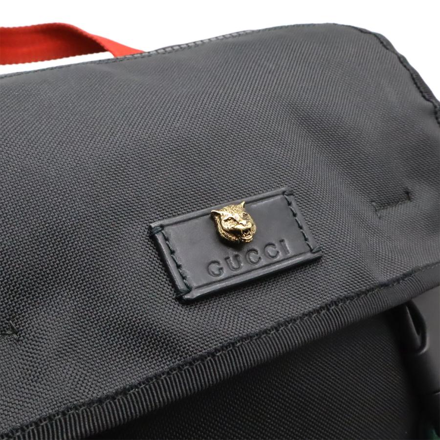 GUCCI グッチ テクノキャンバス バックパック リュックサック キャットヘッド レザー メッシュ ブラック 黒 ネイビー レッド グリーン | GUCCI | 07