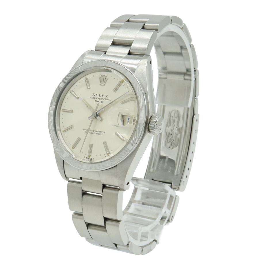 ROLEX ロレックス オイスターパーペチュアル デイト エンジンターンドベゼル シルバー文字盤 SS メンズ オートマ 腕時計 1501 | ROLEX | 01