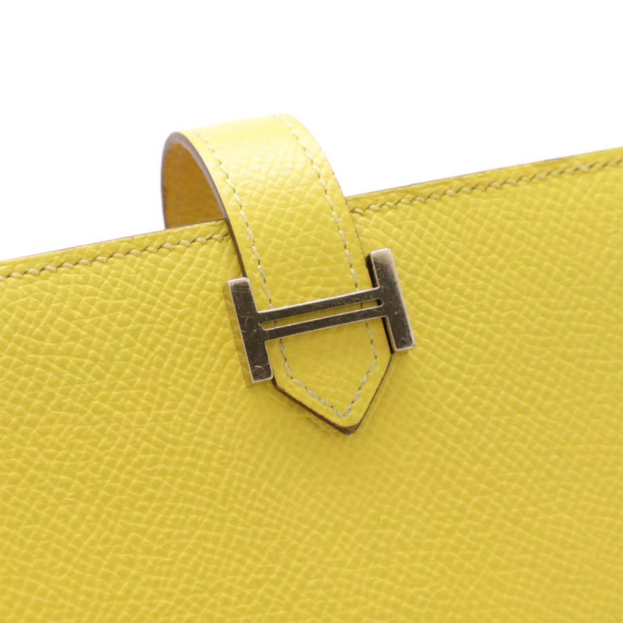 HERMES エルメス ベアンスフレヴェルソ 2つ折長財布 二つ折り財布 バイカラー ヴォーエプソン ライム モーヴシルベストル シルバー金具 | HERMES | 03