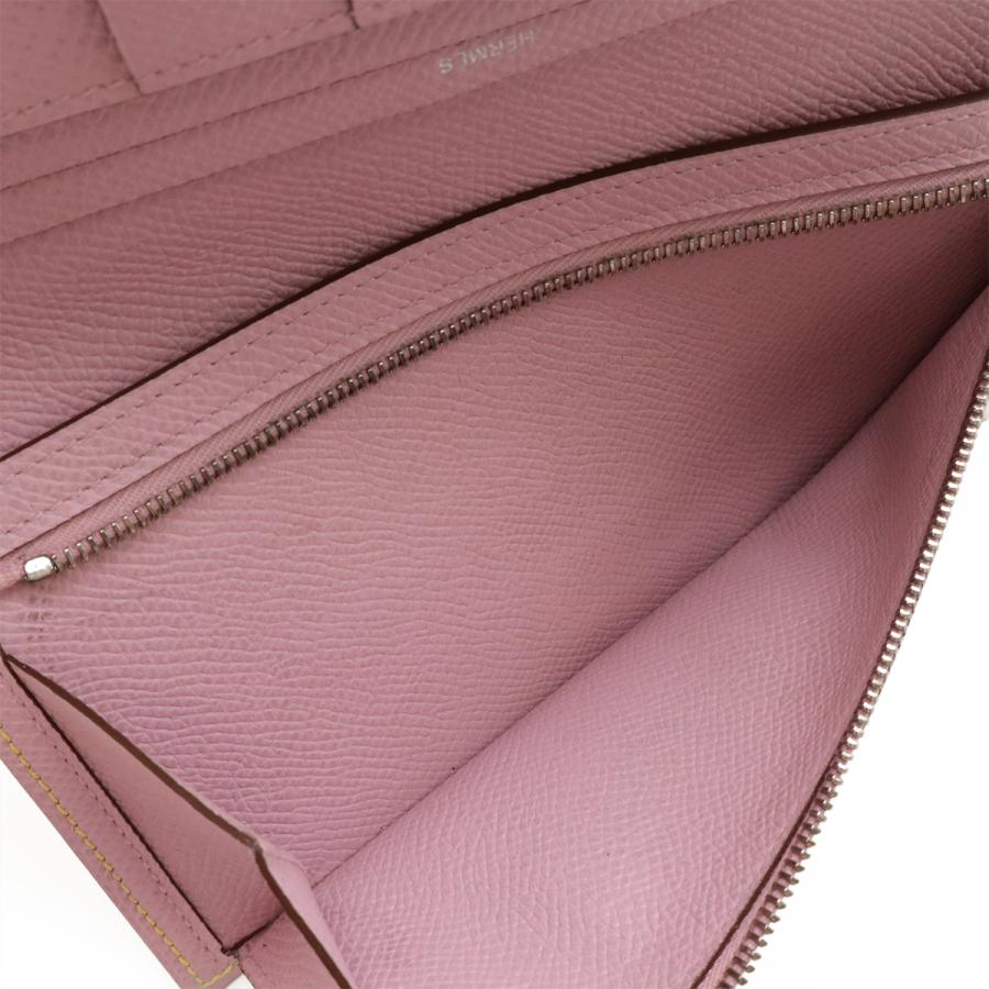HERMES エルメス ベアンスフレヴェルソ 2つ折長財布 二つ折り財布 バイカラー ヴォーエプソン ライム モーヴシルベストル シルバー金具 | HERMES | 07