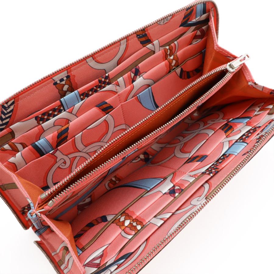 HERMES エルメス アザップロング シルクイン ラウンドファスナー 長財布 ヴォーエプソン レザー ローズアザレ ピンク シルバー金具 D刻印 | HERMES | 04