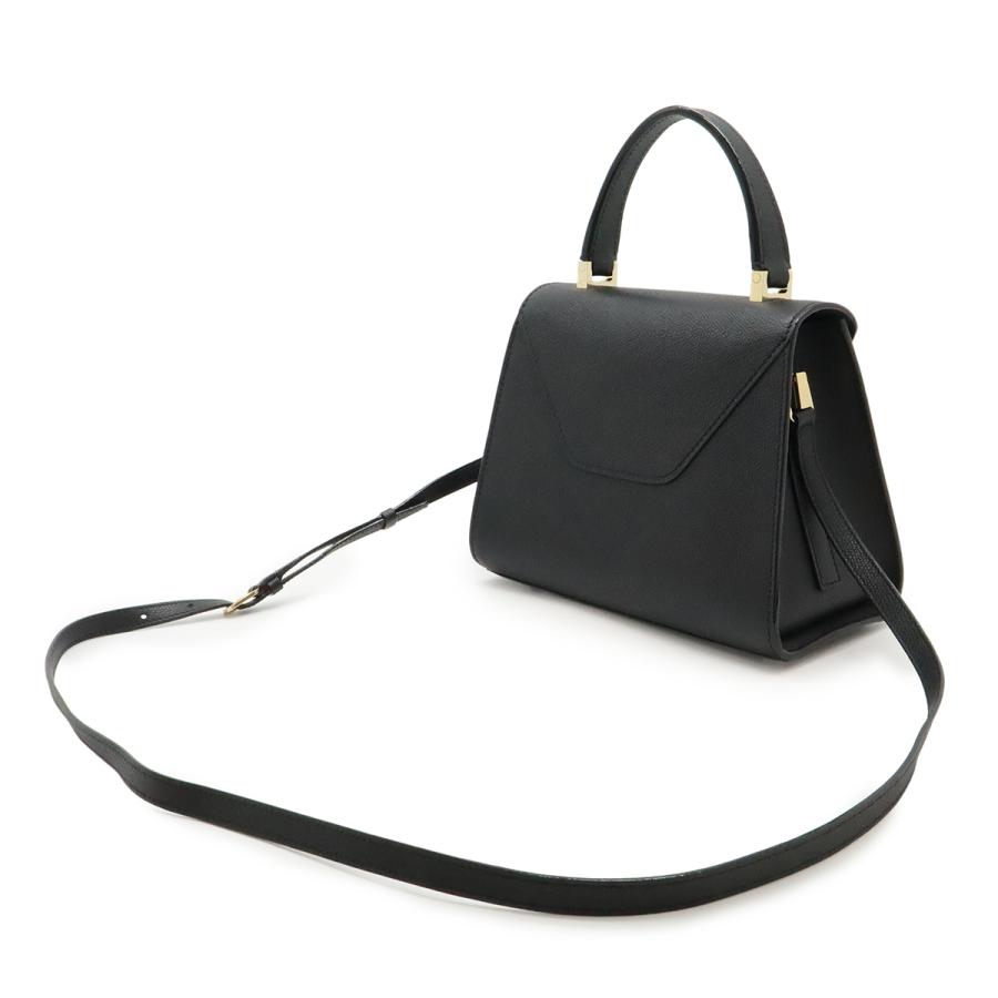 valextra ヴァレクストラ バレクストラ ミニ イジィデ ハンドバッグ ミニバッグ 2WAY ショルダーバッグ レザー ブラック 黒 ゴールド金具 | Valextra | 01