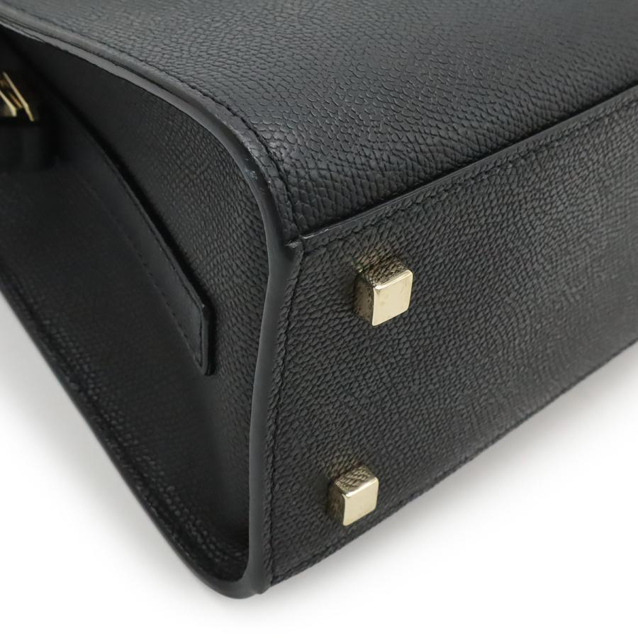 valextra ヴァレクストラ バレクストラ ミニ イジィデ ハンドバッグ ミニバッグ 2WAY ショルダーバッグ レザー ブラック 黒 ゴールド金具 | Valextra | 02