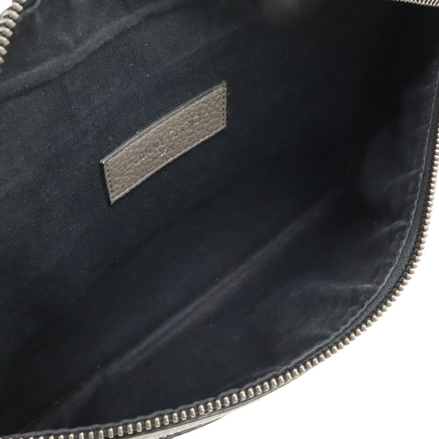 JIMMY CHOO ジミー チュウ ジミーチュウ スターエンボス ボディバッグ ウエストバッグ ショルダーバッグ レザー グレー系 シルバー金具_7