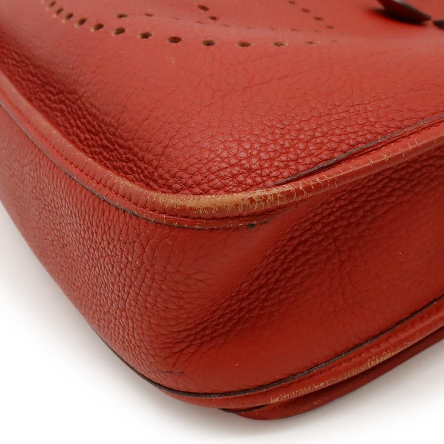 HERMES エルメス エヴリン エブリン II 2 PM ショルダーバッグ 斜め掛け トゴ レザー ルージュヴィフ 赤 レッド シルバー金具 □H刻印 | HERMES | 02