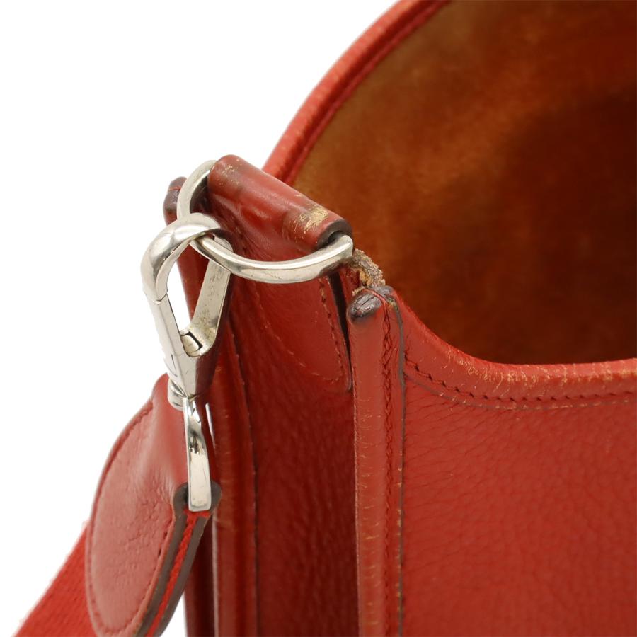 HERMES エルメス エヴリン エブリン II 2 PM ショルダーバッグ 斜め掛け トゴ レザー ルージュヴィフ 赤 レッド シルバー金具 □H刻印 | HERMES | 03