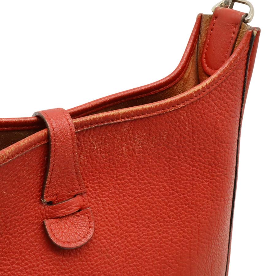 HERMES エルメス エヴリン エブリン II 2 PM ショルダーバッグ 斜め掛け トゴ レザー ルージュヴィフ 赤 レッド シルバー金具 □H刻印 | HERMES | 05