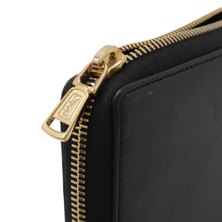 YVES SAINT LAURENT イヴ サン ローラン YSL イブサンローラン ラウンドファスナー 長財布 レザー ブラック 黒 ゴールド金具 352904 | Yves Saint Laurent | 03
