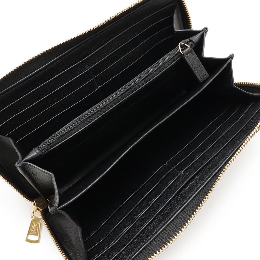 YVES SAINT LAURENT イヴ サン ローラン YSL イブサンローラン ラウンドファスナー 長財布 レザー ブラック 黒 ゴールド金具 352904 | Yves Saint Laurent | 04