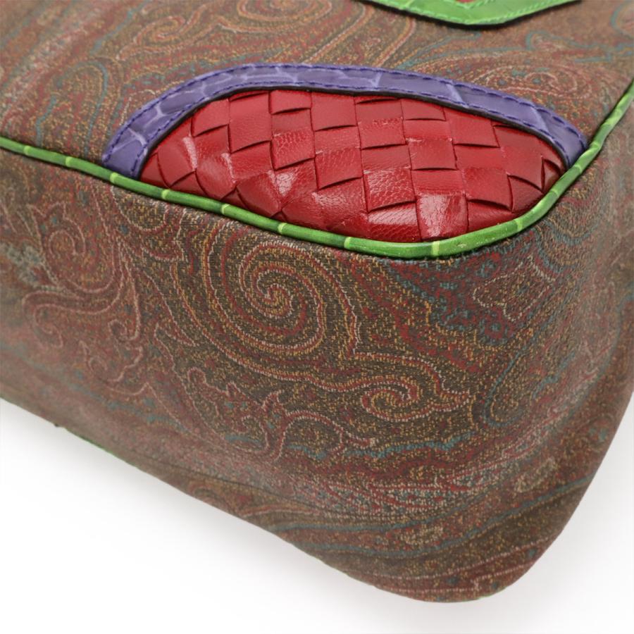 ETRO（エトロ） ペイズリー柄 クロコ型押し ハンドバッグ トートバッグ