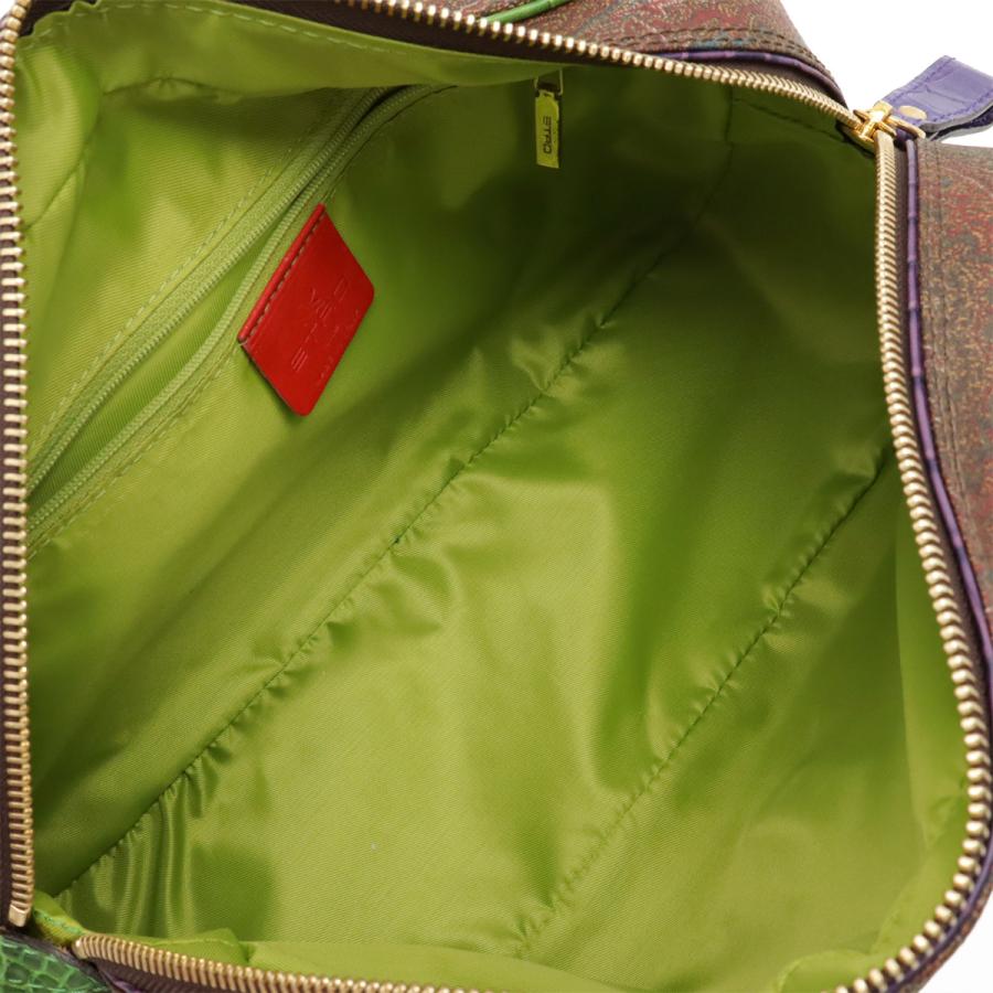 ETRO（エトロ） ペイズリー柄 クロコ型押し ハンドバッグ トートバッグ