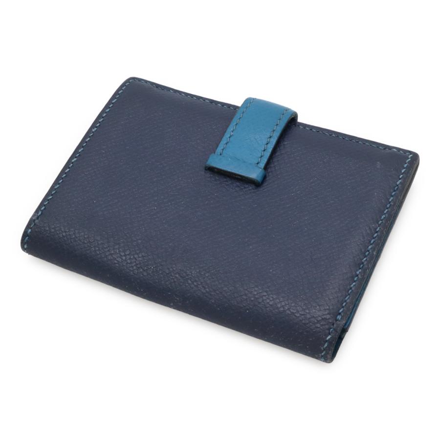 HERMES エルメス ベアン カードケース 名刺入れ パスケース ヴォーエプソン バイカラー ブルードプリュス ブルーイズミール シルバー金具 | HERMES | 01