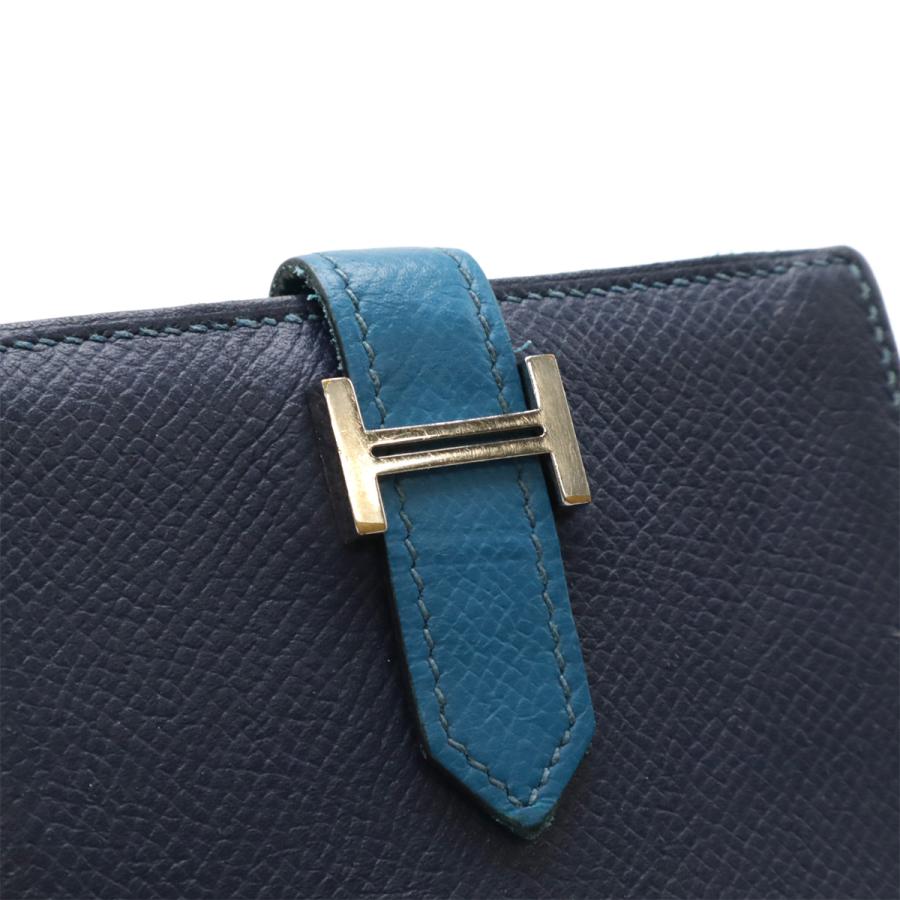 HERMES エルメス ベアン カードケース 名刺入れ パスケース ヴォーエプソン バイカラー ブルードプリュス ブルーイズミール シルバー金具 | HERMES | 03