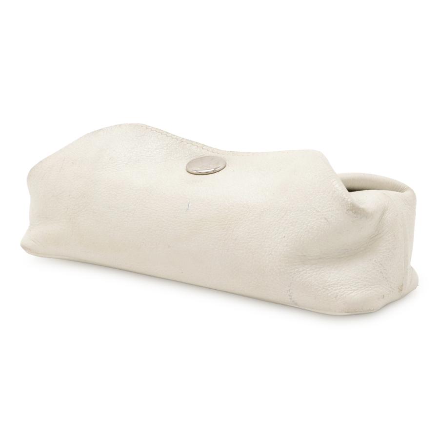 HERMES エルメス ビーポップPM ポーチ 小物入れ ペンケース 筆箱 レザー オフホワイト 白 シルバー金具 □K刻印 | HERMES | 01