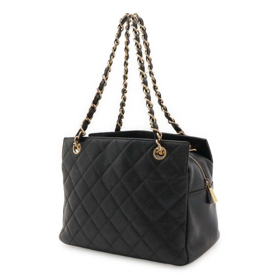 CHANEL シャネル マトラッセ プチタイムレストート PTT トートバッグ チェーンショルダーバッグ キャビアスキン ブラック ゴールド金具 A18004 CHANEL（シャネル） マトラッセ プチタイムレストート PTT トート