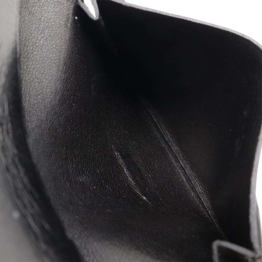 HERMES エルメス ベアン カードケース 名刺入れ パスケース ボックスカーフ BOXカーフ レザー ブラック 黒 シルバー金具 □G刻印 | HERMES | 06