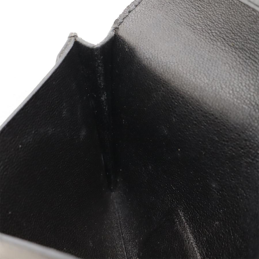 HERMES エルメス ベアン カードケース 名刺入れ パスケース ボックスカーフ BOXカーフ レザー ブラック 黒 シルバー金具 □G刻印 | HERMES | 07