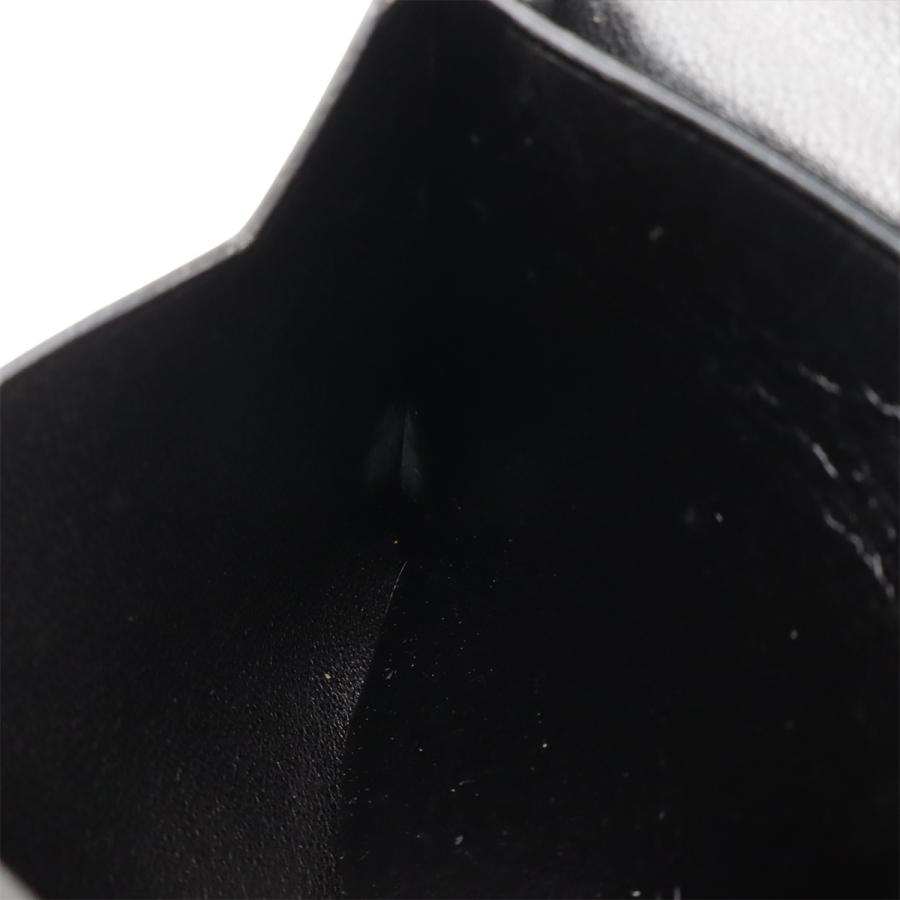 HERMES エルメス ベアン カードケース 名刺入れ パスケース ボックスカーフ BOXカーフ レザー ブラック 黒 シルバー金具 □G刻印 | HERMES | 08