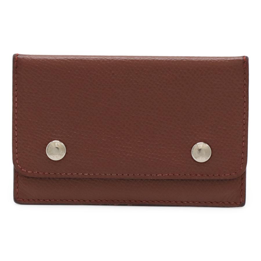 HERMES エルメス セリエ カードケース 名刺入れ パスケース ヴォーエプソン レザー レッドブラウン系 赤茶 シルバー金具 □I刻印 | HERMES