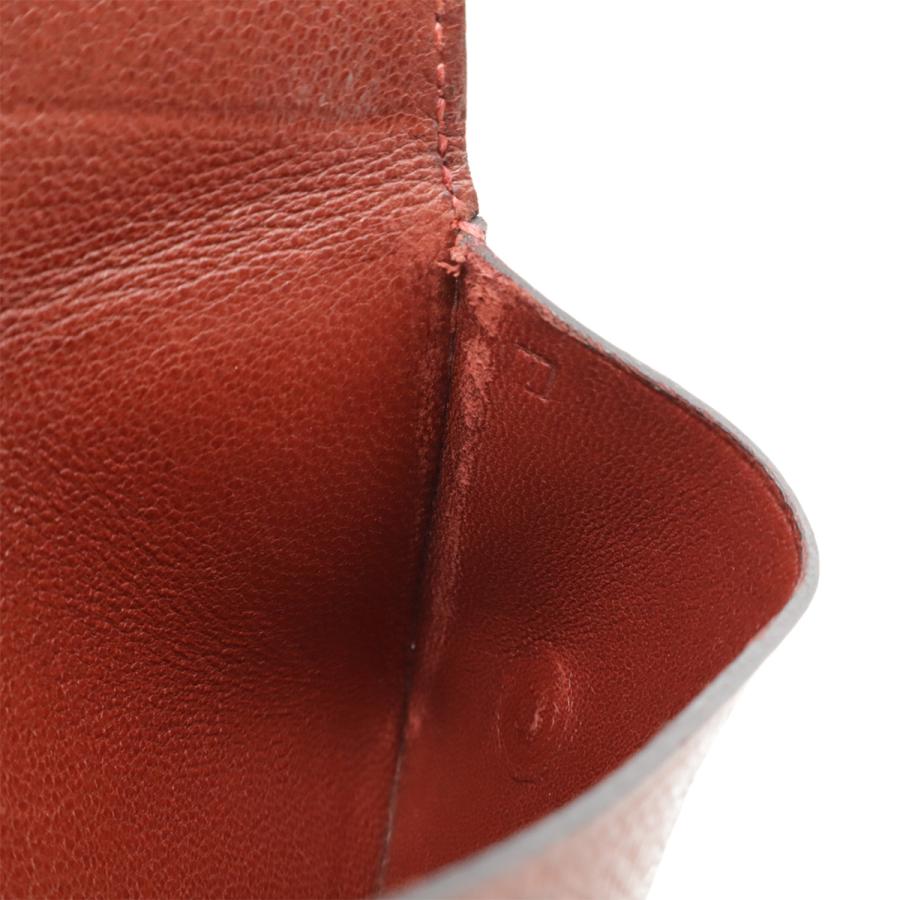 HERMES エルメス セリエ カードケース 名刺入れ パスケース ヴォーエプソン レザー レッドブラウン系 赤茶 シルバー金具 □I刻印 | HERMES | 06