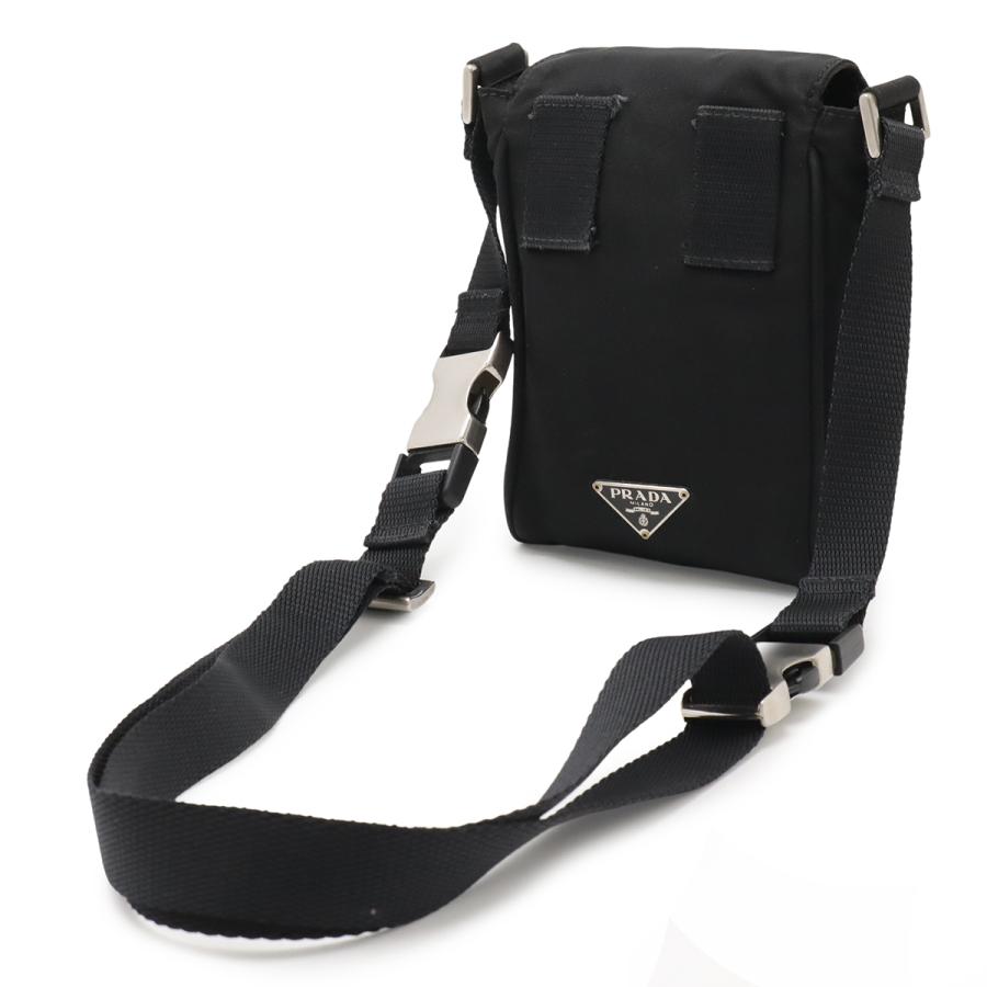 PRADA プラダ トライアングルロゴ ショルダーバッグ ポシェット 2WAY ウエストポーチ ボディバッグ レザー ナイロン NERO 黒 ブラック | PRADA | 01