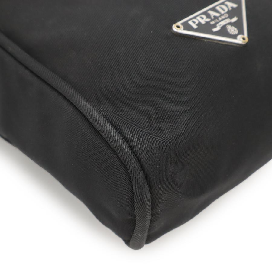 PRADA プラダ トライアングルロゴ ショルダーバッグ ポシェット 2WAY ウエストポーチ ボディバッグ レザー ナイロン NERO 黒 ブラック | PRADA | 02