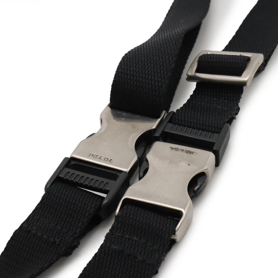 PRADA プラダ トライアングルロゴ ショルダーバッグ ポシェット 2WAY ウエストポーチ ボディバッグ レザー ナイロン NERO 黒 ブラック | PRADA | 03
