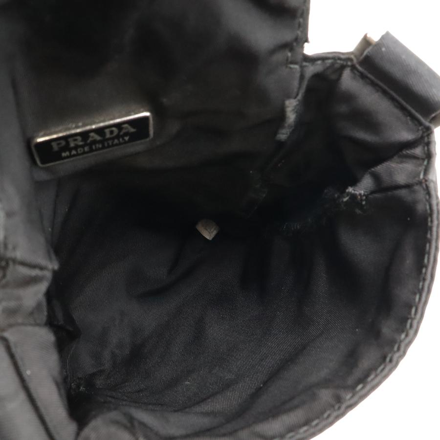 PRADA プラダ トライアングルロゴ ショルダーバッグ ポシェット 2WAY ウエストポーチ ボディバッグ レザー ナイロン NERO 黒 ブラック | PRADA | 04