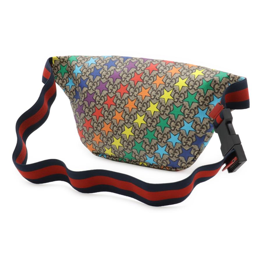 GUCCI グッチ チルドレンズ GGスプリーム スター 星 プリント ウエストポーチ ボディバッグ ベルトバッグ PVC ベージュ マルチカラー 502095 GUCCI（グッチ） チルドレンズ GGスプリーム スター 星 プリント