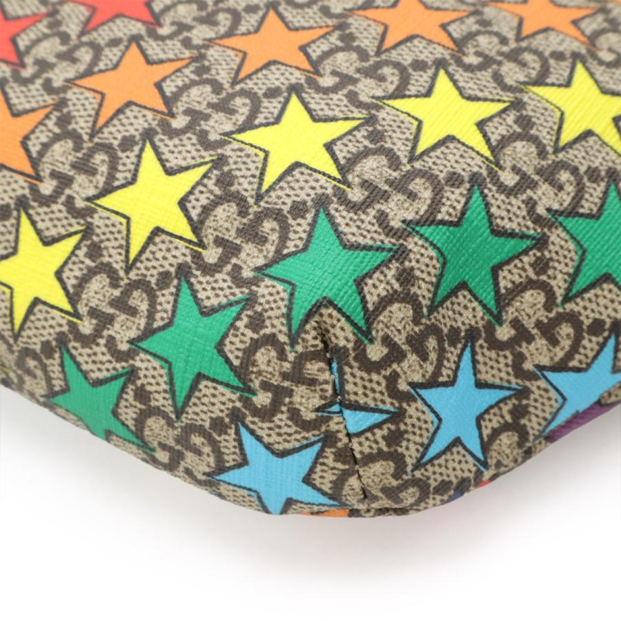 GUCCI グッチ チルドレンズ GGスプリーム スター 星 プリント ウエストポーチ ボディバッグ ベルトバッグ PVC ベージュ マルチカラー 502095 GUCCI（グッチ） チルドレンズ GGスプリーム スター 星 プリント