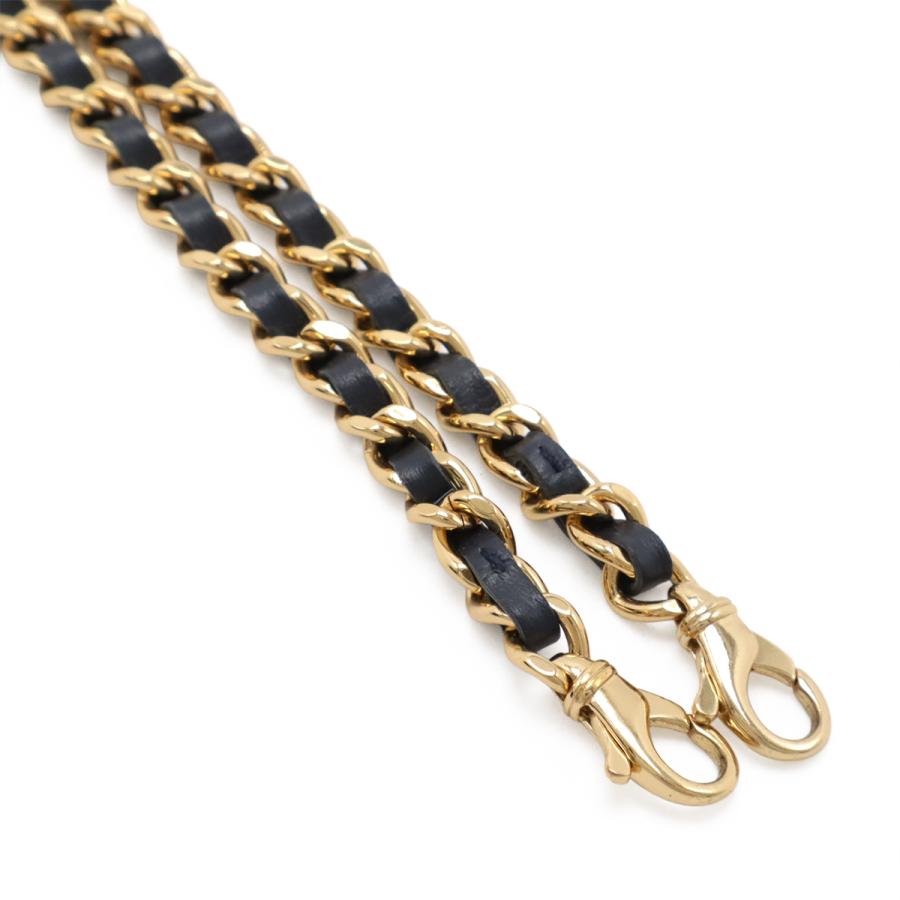 CHANEL シャネル ドーヴィル チェーンウォレット 長財布 クラッチ 2WAY ショルダーバッグ ポシェット キャンバス ラメ ネイビー 紺 | CHANEL | 04