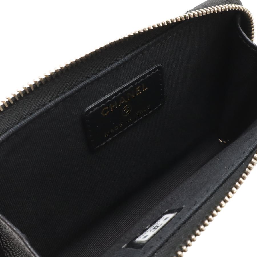 CHANEL シャネル マトラッセ ココマーク フラグメントケース コインケース 小銭入れ L字ファスナー キャビアスキン ブラック | CHANEL | 05