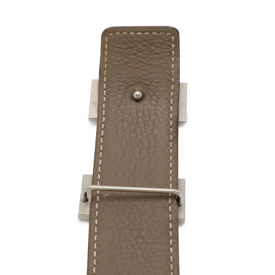 HERMES エルメス Hベルト Hバックル リバーシブル ボックスカーフ BOXカーフ トゴ レザー ブラック 黒 エトゥープ シルバー金具 #100 □Q刻印 | HERMES | 03