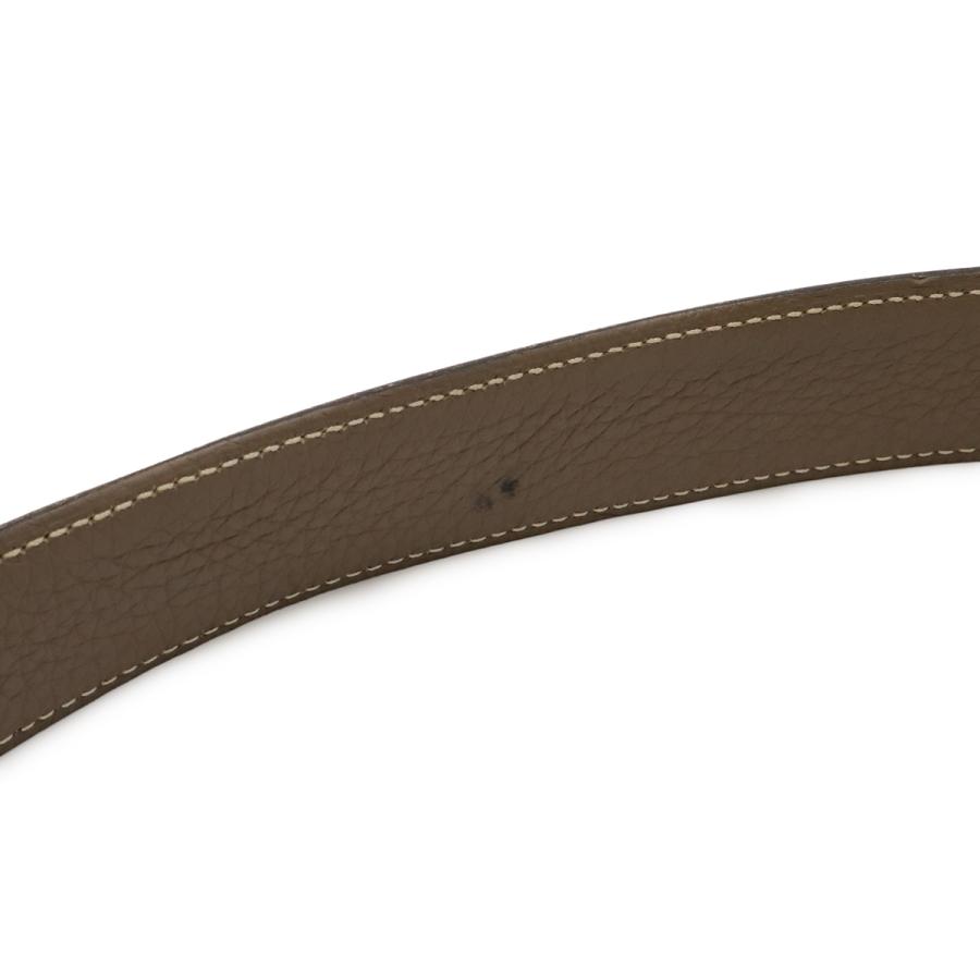 HERMES エルメス Hベルト Hバックル リバーシブル ボックスカーフ BOXカーフ トゴ レザー ブラック 黒 エトゥープ シルバー金具 #100 □Q刻印 | HERMES | 06