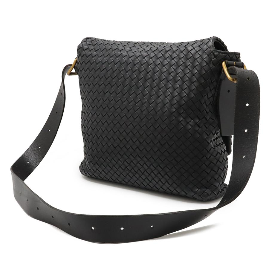 BOTTEGA VENETA ボッテガ ヴェネタ ボッテガベネタ イントレチャート ショルダーバッグ メッセンジャーバッグ 斜め掛け レザー ブラック | BOTTEGA VENETA | 01