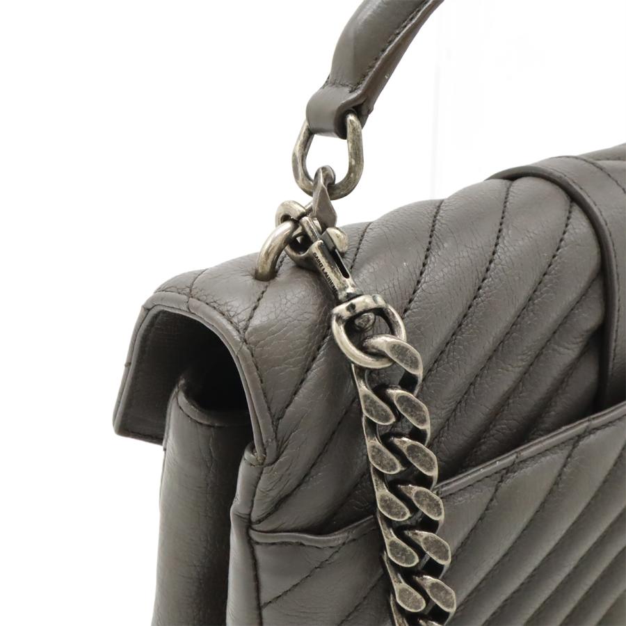 ほぼ未使用 YVES SAINT LAURENT イヴ サンローラン YSL カットアウト パンチング レザー 2way ハンドバッグ ショルダーバッグ 黒 44124 SAINT LAURENT - ほぼ未使用 YVES SAINT LAURENT イヴ サンローラン