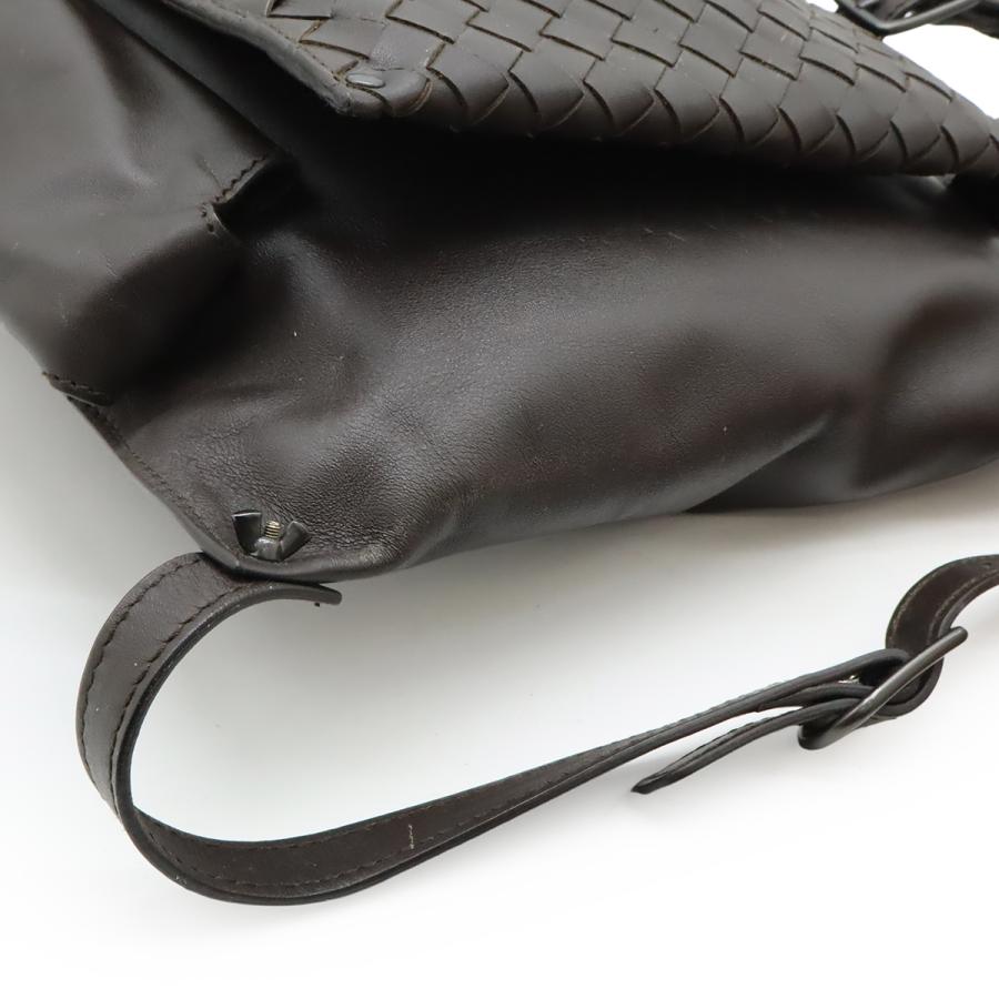 BOTTEGA VENETA ボッテガ ヴェネタ ボッテガベネタ イントレチャート ウエストバッグ ボディバッグ レザー ダークブラウン 121604 | BOTTEGA VENETA | 02