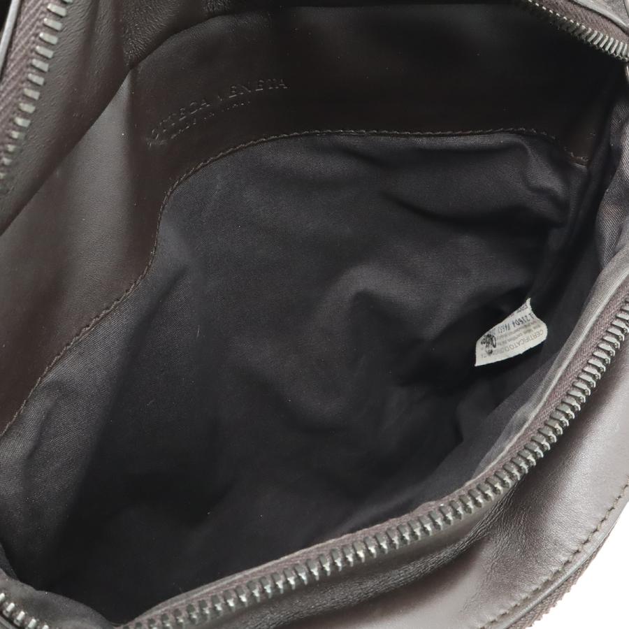 BOTTEGA VENETA ボッテガ ヴェネタ ボッテガベネタ イントレチャート ウエストバッグ ボディバッグ レザー ダークブラウン 121604 | BOTTEGA VENETA | 05