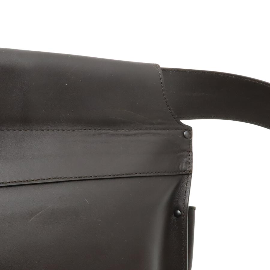 BOTTEGA VENETA ボッテガ ヴェネタ ボッテガベネタ イントレチャート ウエストバッグ ボディバッグ レザー ダークブラウン 121604 | BOTTEGA VENETA | 07