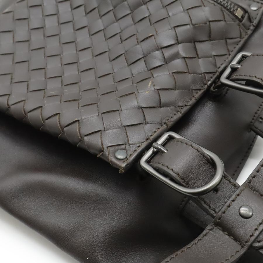 BOTTEGA VENETA ボッテガ ヴェネタ ボッテガベネタ イントレチャート ウエストバッグ ボディバッグ レザー ダークブラウン 121604 | BOTTEGA VENETA | 08