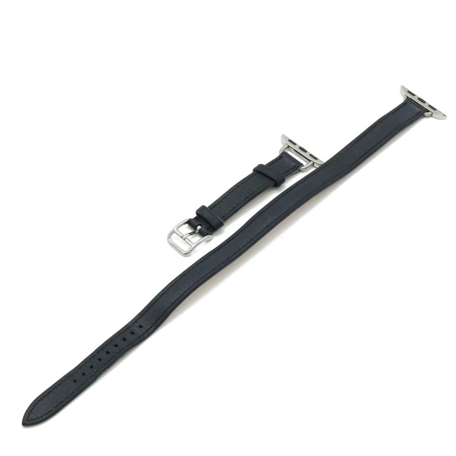 HERMES エルメス Apple Watch Hermes ドゥブルトゥール アトラージュ 41mm アップルウォッチ バンド レザーストラップ 時計 ベルト ブラック Z刻印 | HERMES