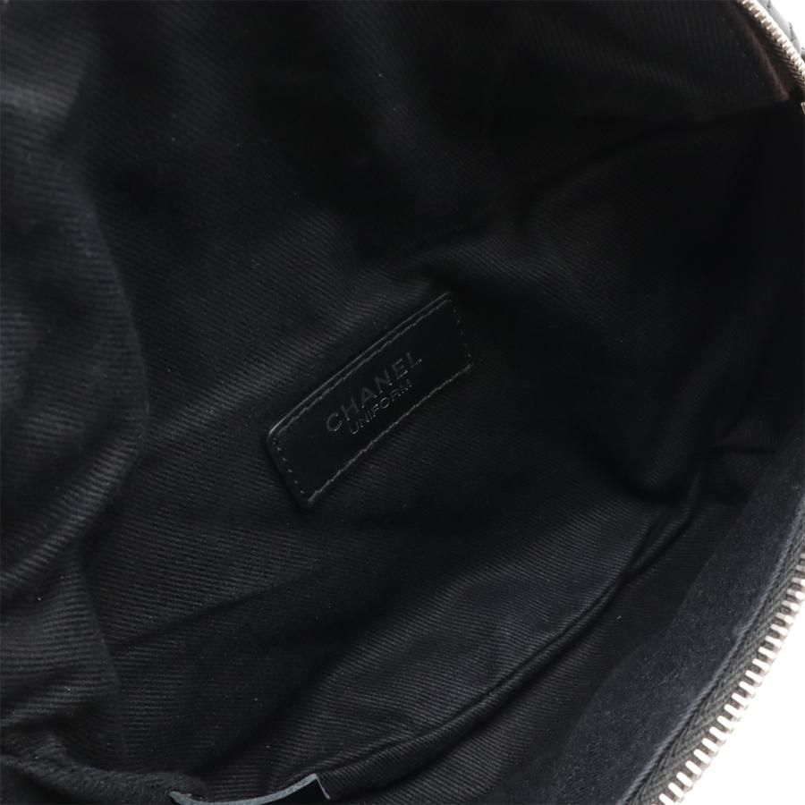 CHANEL シャネル マトラッセ ベルトバッグ ボディバッグ ウエストポーチ 非売品 スタッフ用 レザー ブラック 黒 シルバー金具_6