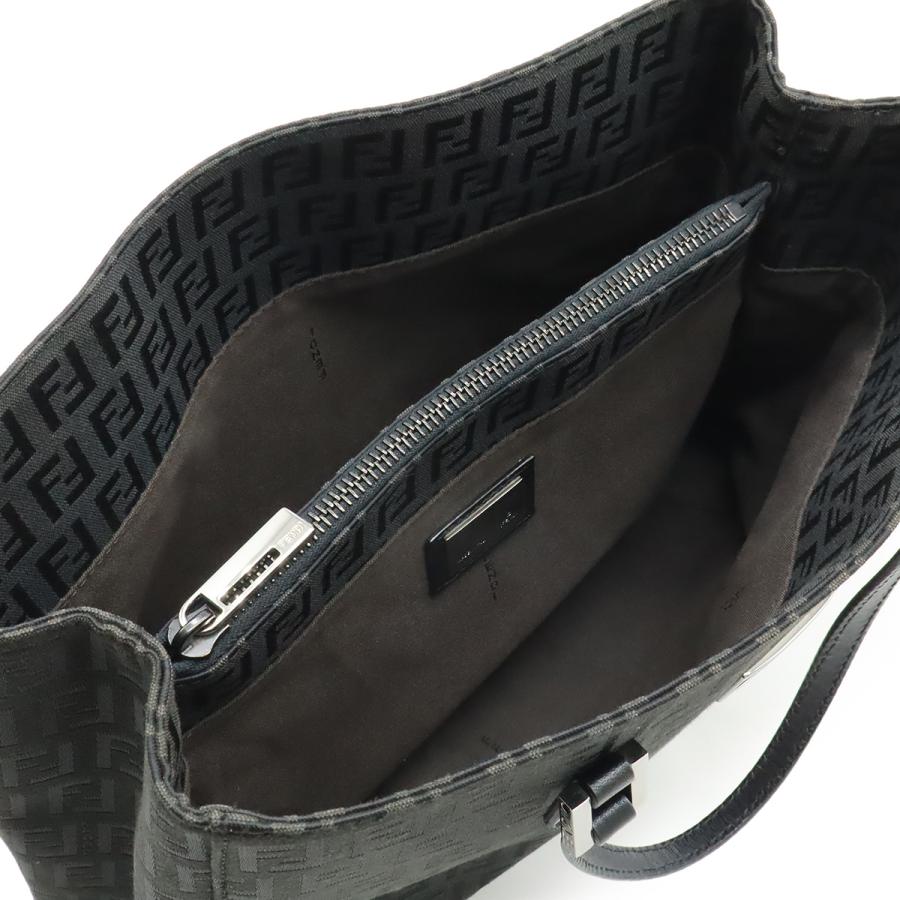 FENDI フェンディ ズッキーノ ズッカ柄 ハンドバッグ ミニトート トートバッグ キャンバス レザー ブラック 黒 シルバー金具 8BH132 | FENDI | 04