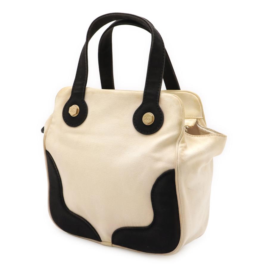 CHANEL シャネル ココマーク マシュマロバッグ トートバッグ ハンドバッグ キャンバス アイボリー 白 ブラック 黒 A24224 | CHANEL | 01