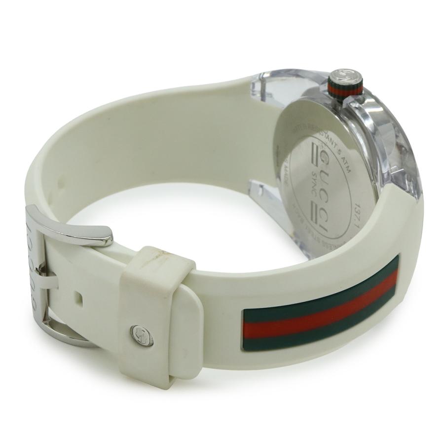 GUCCI グッチ シンク インターロッキングG シェリー シルバー文字盤 SS ラバー メンズ クォーツ 腕時計 137.1 YA137102A | GUCCI | 07