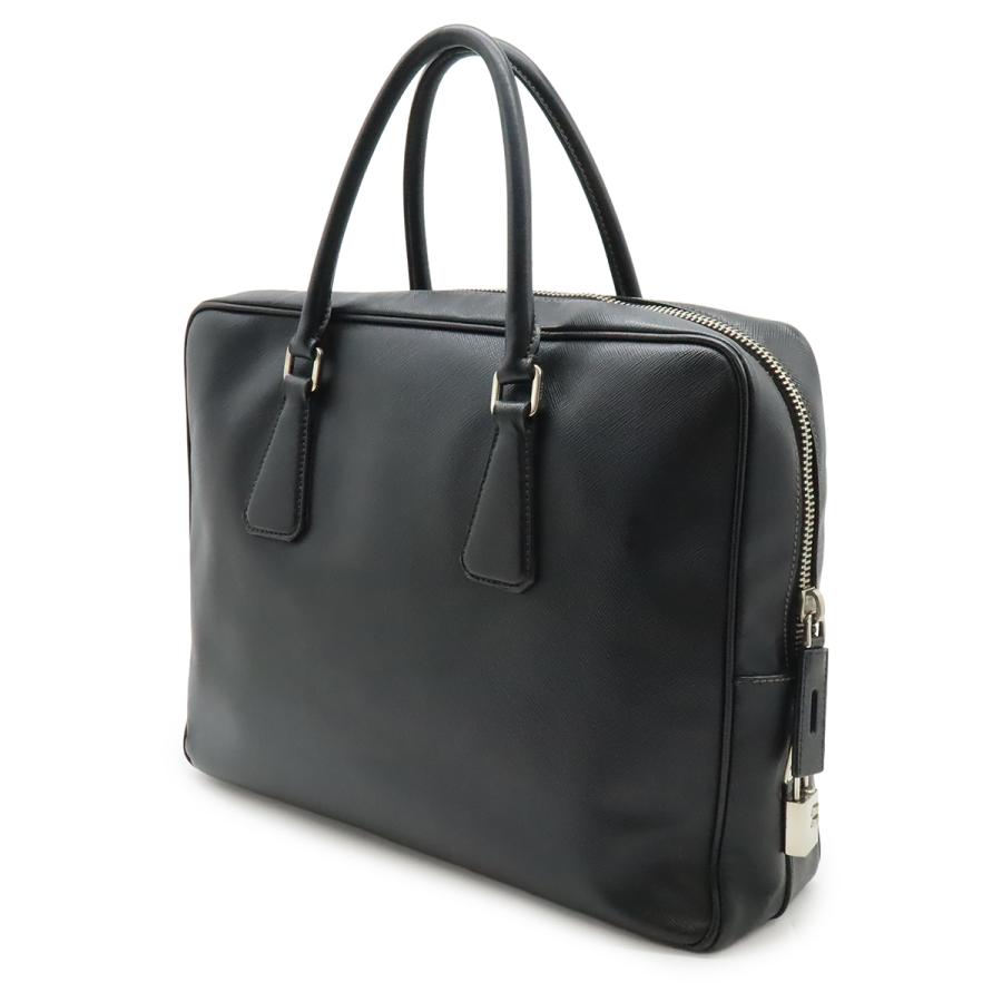 PRADA プラダ SAFFIANO TRAVEL ビジネスバッグ ブリーフケース 書類カバン レザー NERO ブラック 黒 シルバー金具 VS0305 | PRADA | 01