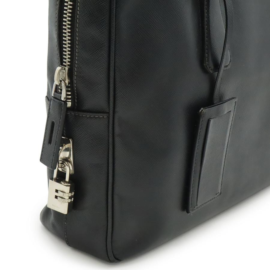 PRADA プラダ SAFFIANO TRAVEL ビジネスバッグ ブリーフケース 書類カバン レザー NERO ブラック 黒 シルバー金具 VS0305 | PRADA | 04