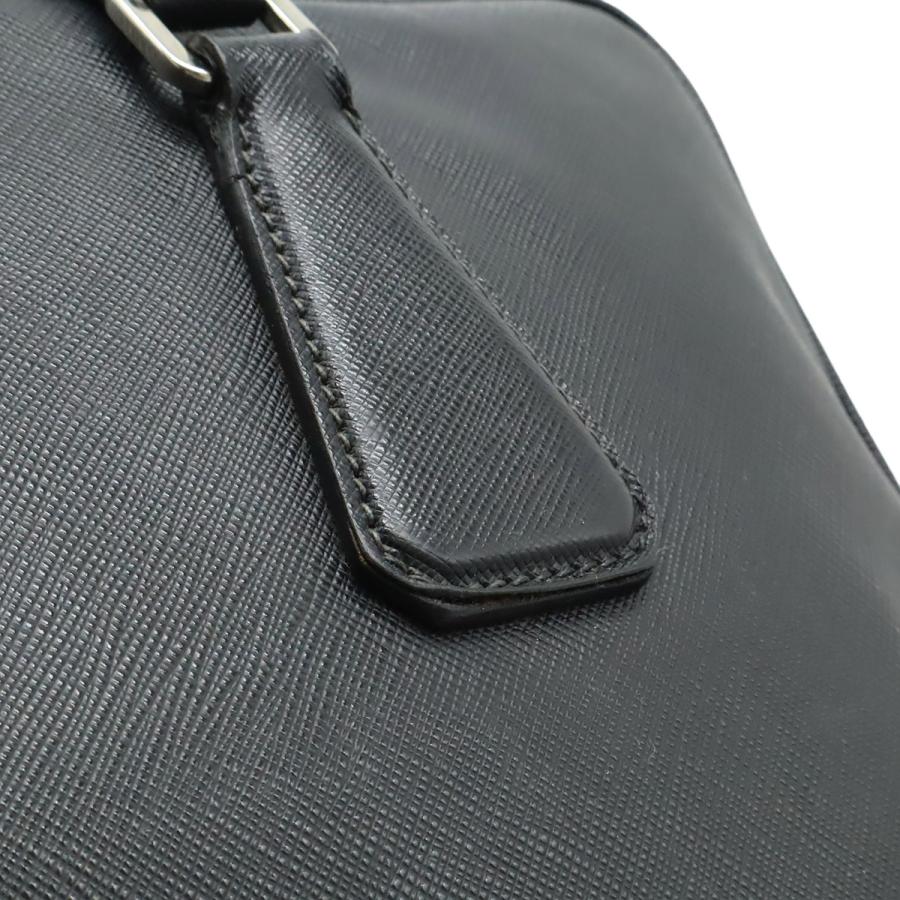 PRADA プラダ SAFFIANO TRAVEL ビジネスバッグ ブリーフケース 書類カバン レザー NERO ブラック 黒 シルバー金具 VS0305 | PRADA | 08