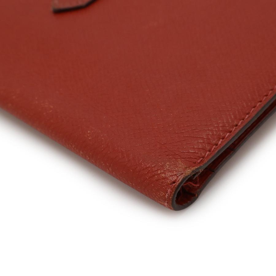 HERMES エルメス ベアン クラシック 2つ折長財布 二つ折り長財布 ヴォーエプソン レザー ヴァーミリオン オレンジレッド系 ゴールド金具 | HERMES | 02