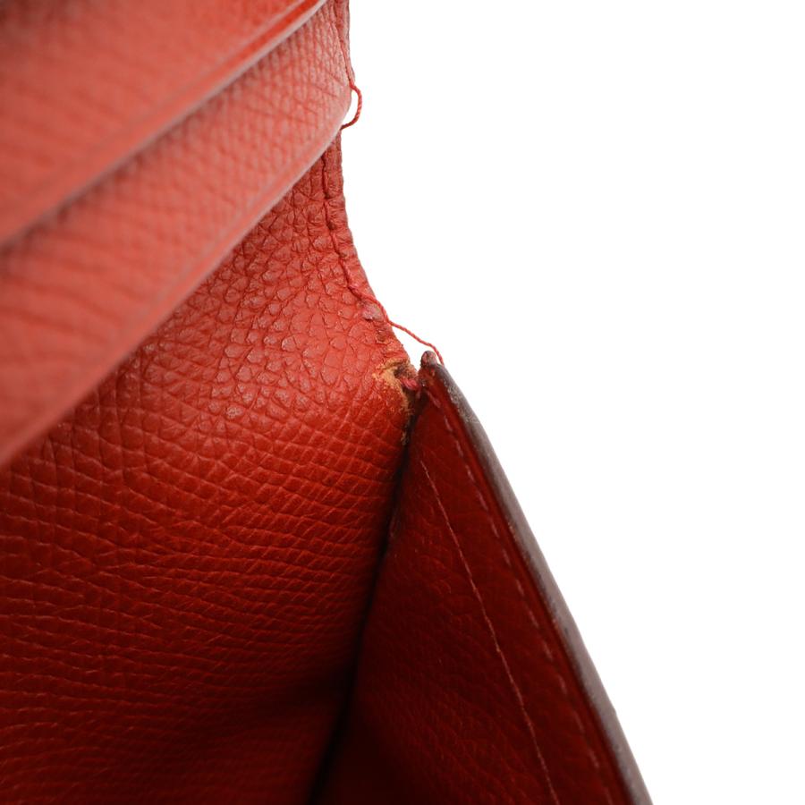 HERMES エルメス ベアン クラシック 2つ折長財布 二つ折り長財布 ヴォーエプソン レザー ヴァーミリオン オレンジレッド系 ゴールド金具 | HERMES | 07